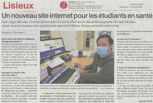 IFPS Lisieux Site internet article Ouest France