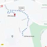 Trajet entre l'IFPS de Lisieux et le foyer des infirmiers de Lisieux