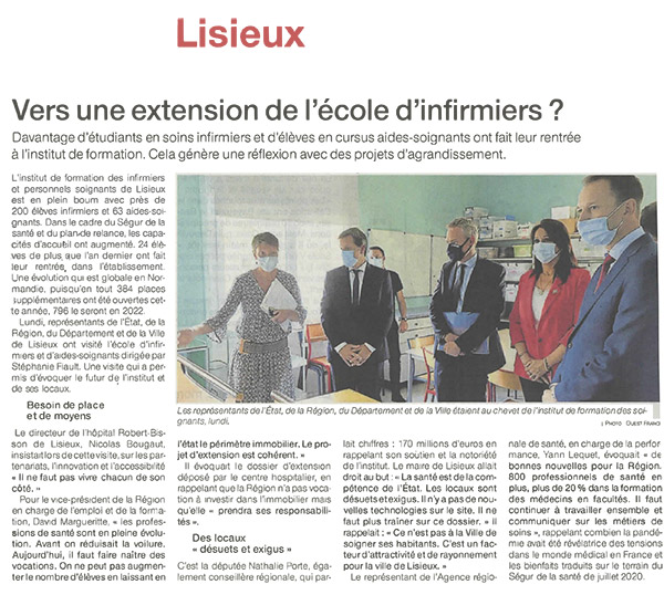 Vers une extensions de l'IFPS école d'infirmiers de Lisieux ?