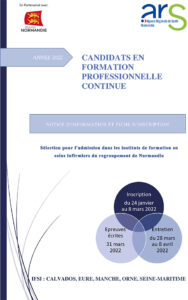 IFPS Lisieux Soins Infirmiers Notice d'information et d'inscription 2022
