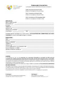 Formulaire d'inscription actualisation des compétences AS 2026